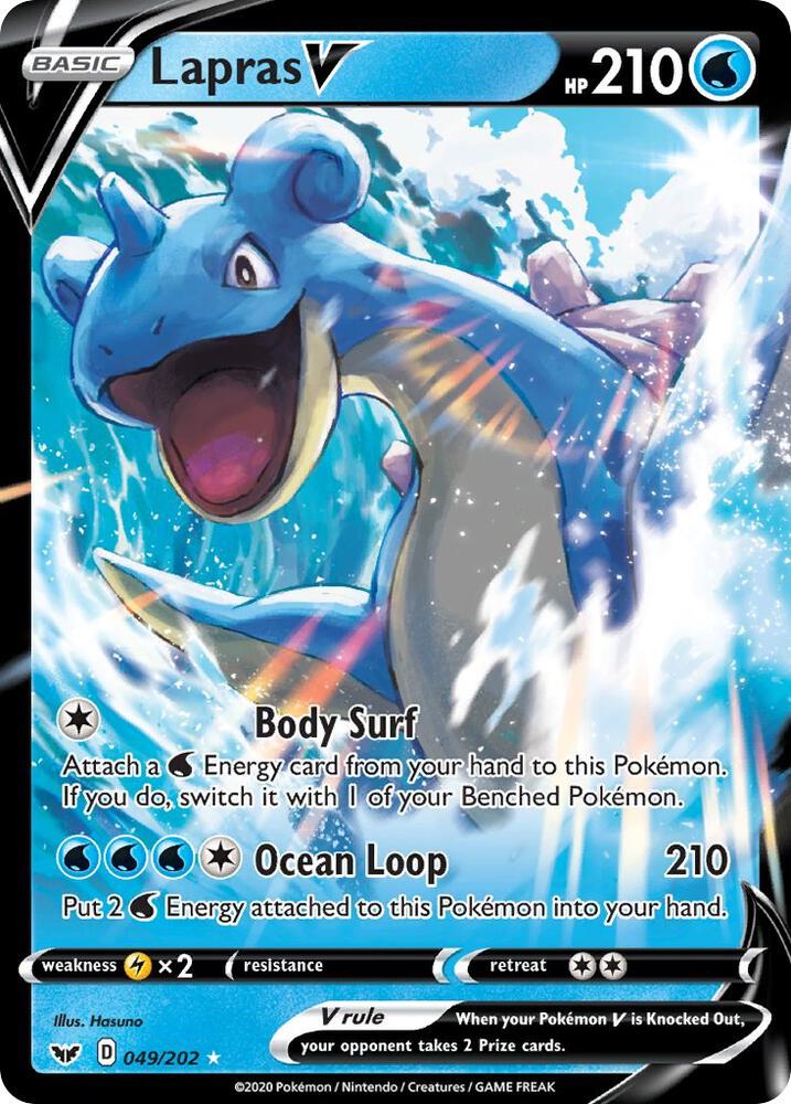 Lapras V 049/202 (SWSH01: Sword & Shield Base Set)  - Holofoil | Good Games Adelaide SA
