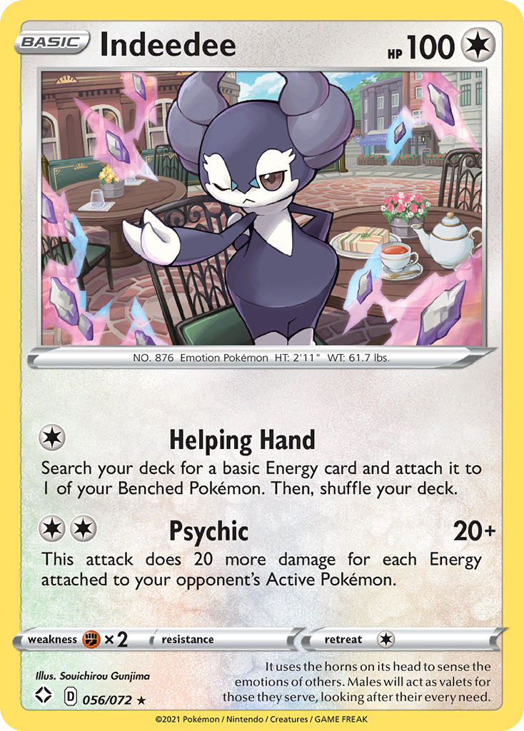 Indeedee (056/072) (Theme Deck Exclusive) [Sword & Shield: Shining Fates] | Good Games Adelaide SA