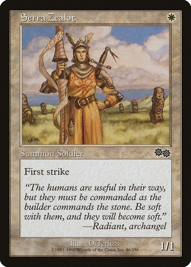 Serra Zealot [Urza's Saga] | Good Games Adelaide SA