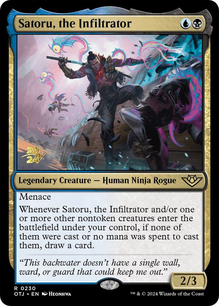Satoru the Infiltrator 230 (Prerelease Cards)  - Foil | Good Games Adelaide SA