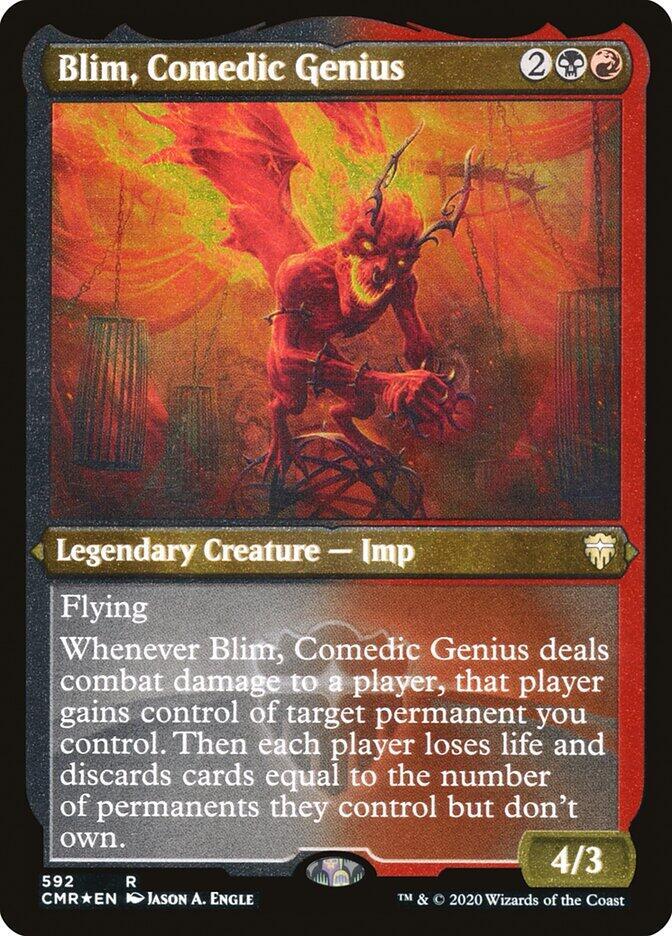 Blim Comedic Genius Foil Etched 592 (Commander Legends)  - Foil | Good Games Adelaide SA
