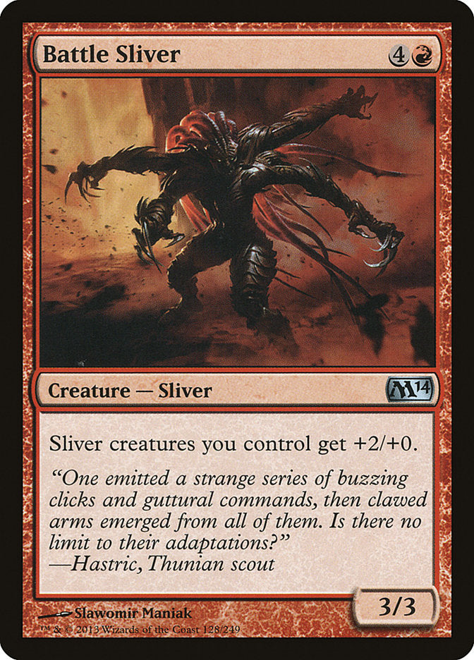 Battle Sliver 128 (Magic 2014 (M14))  - Foil | Good Games Adelaide SA
