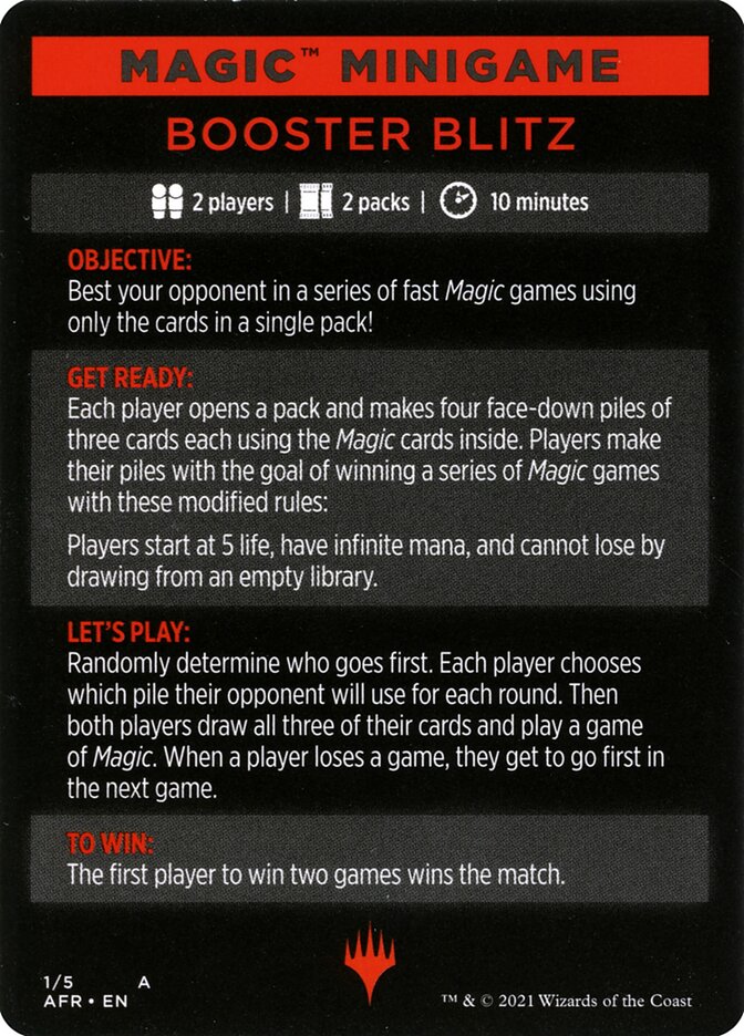 Booster Blitz (Magic Minigame) [Dungeons & Dragons: Adventures in the Forgotten Realms Minigame] | Good Games Adelaide SA