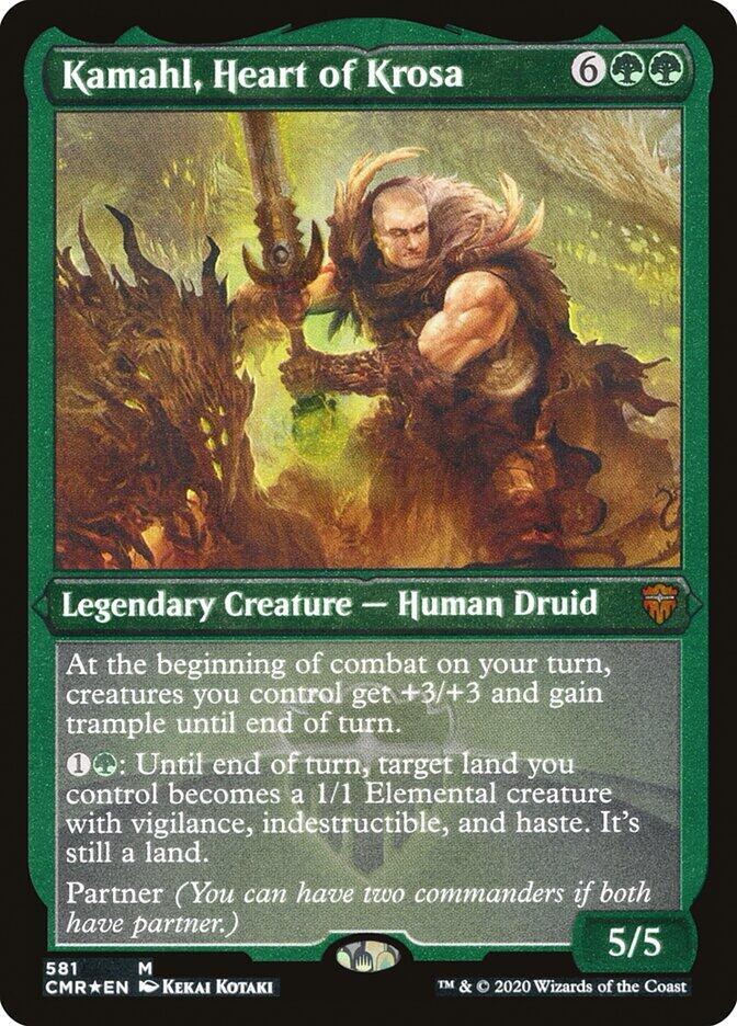 Kamahl Heart of Krosa Foil Etched 581 (Commander Legends)  - Foil | Good Games Adelaide SA