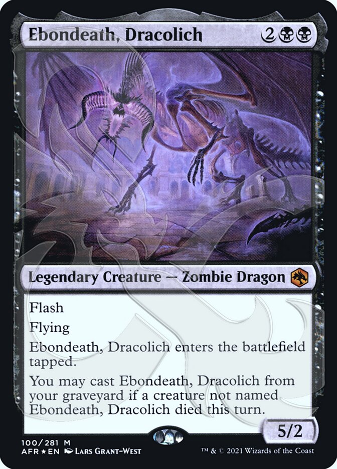 Ebondeath, Dracolich (Ampersand Promo) [Dungeons & Dragons: Adventures in the Forgotten Realms Promos] | Good Games Adelaide SA