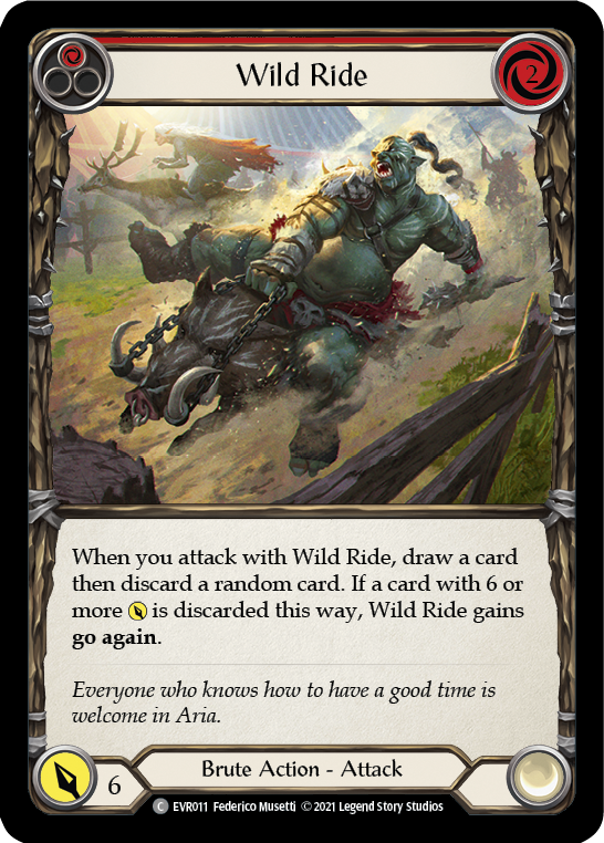 Wild Ride (Red) [EVR011] (Everfest)  1st Edition Rainbow Foil | Good Games Adelaide SA