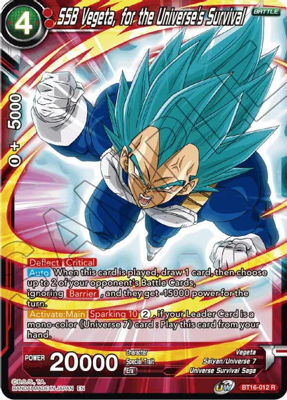 SSB Vegeta, for the Universe's Survival [BT16-012] | Good Games Adelaide SA