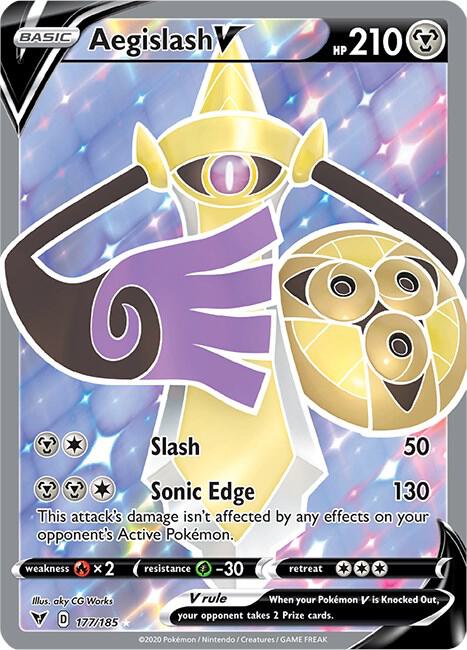 Aegislash V Full Art 177/185 (SWSH04: Vivid Voltage)  - Holofoil | Good Games Adelaide SA