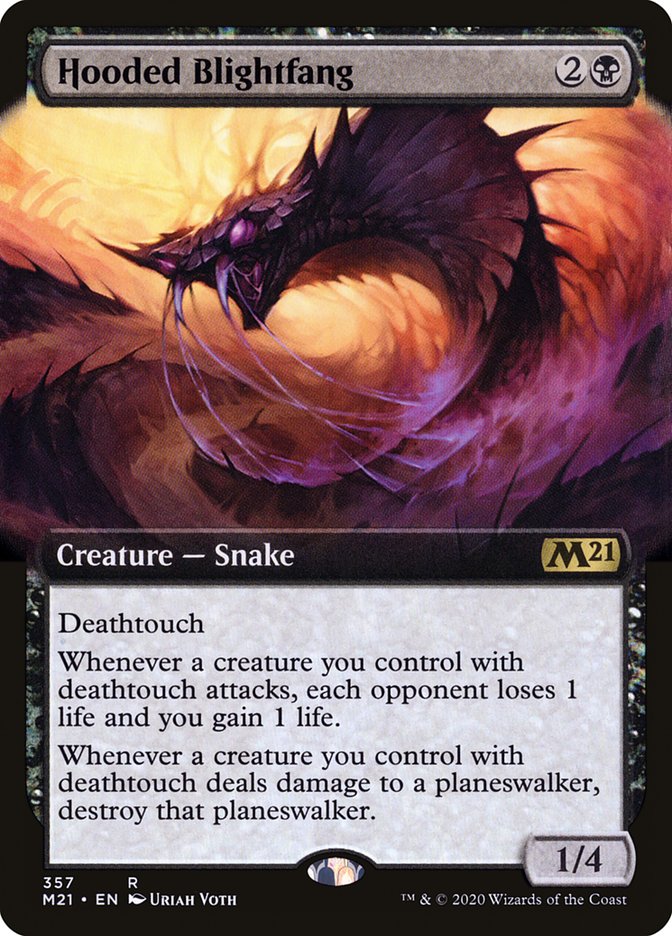 Hooded Blightfang (Extended Art) [Core Set 2021] | Good Games Adelaide SA