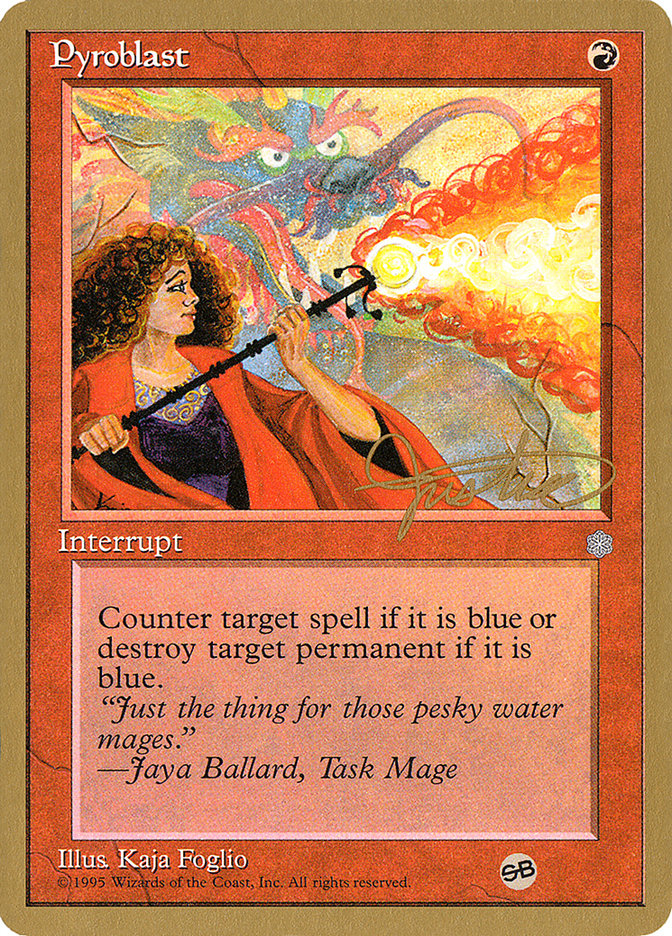 Pyroblast (Mark Justice) (SB) [Pro Tour Collector Set] | Good Games Adelaide SA
