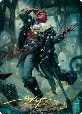 Tibalt Cosmic Impostor Art Card Gold Stamped Signature 67 (Art Series: Kaldheim)  | Good Games Adelaide SA