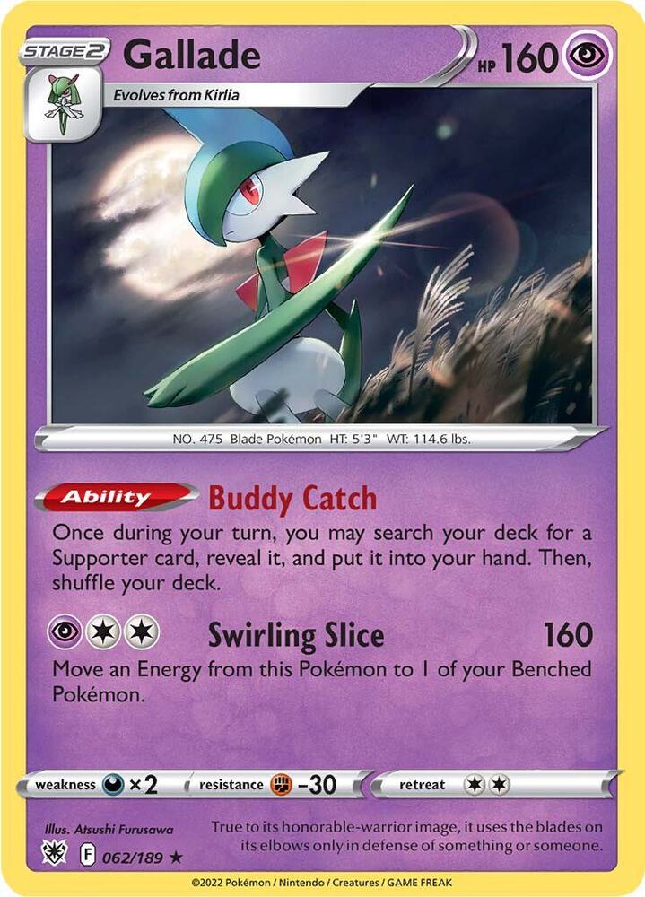 Gallade 062/189 (SWSH10: Astral Radiance)  - Holofoil | Good Games Adelaide SA