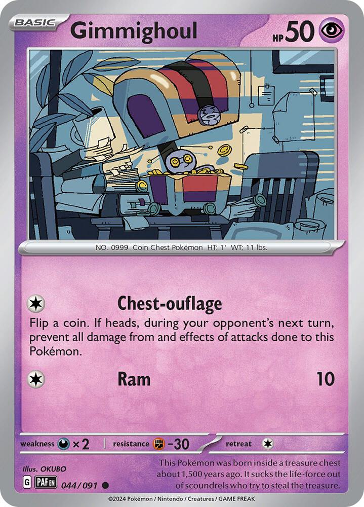 Gimmighoul 044/091 (SV: Paldean Fates)  - Reverse Holofoil | Good Games Adelaide SA