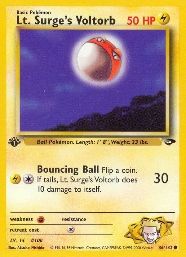 Lt. Surge's Voltorb 086/132 (Gym Challenge)  - 1st Edition | Good Games Adelaide SA