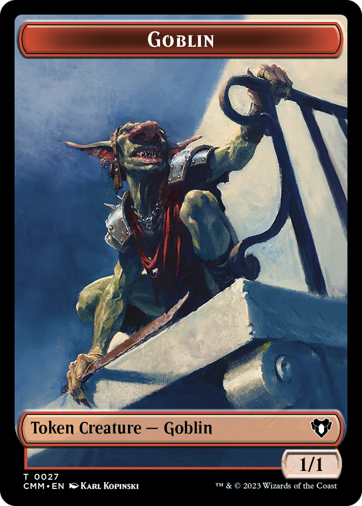 Saproling // Goblin Double-Sided Token [Commander Masters Tokens] | Good Games Adelaide SA