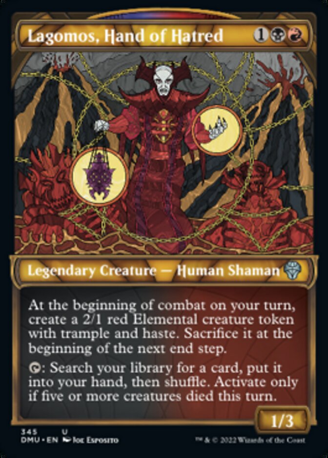 Lagomos, Hand of Hatred (Showcase Textured) [Dominaria United] | Good Games Adelaide SA