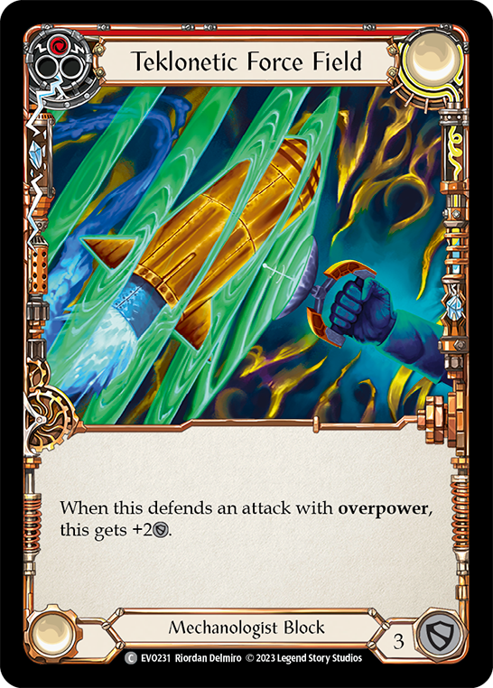 Teklonetic Force Field (Red) [EVO231] (Bright Lights)  Rainbow Foil | Good Games Adelaide SA