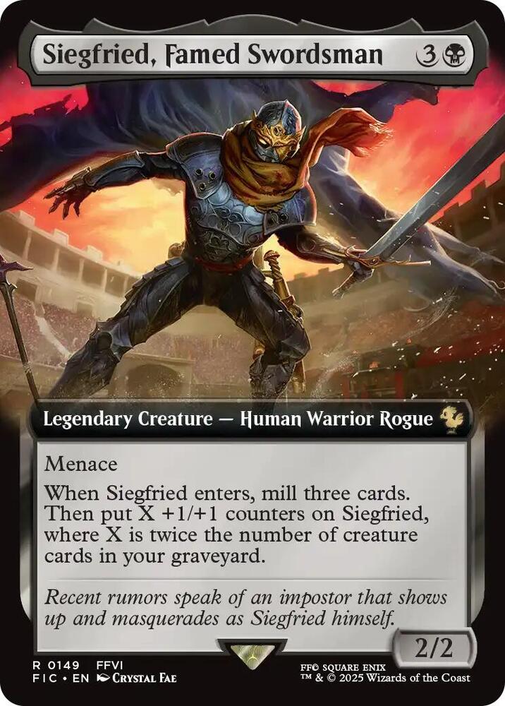 Siegfried, Famed Swordsman 149 (Commander: FINAL FANTASY)  - Extended Art Foil | Good Games Adelaide SA
