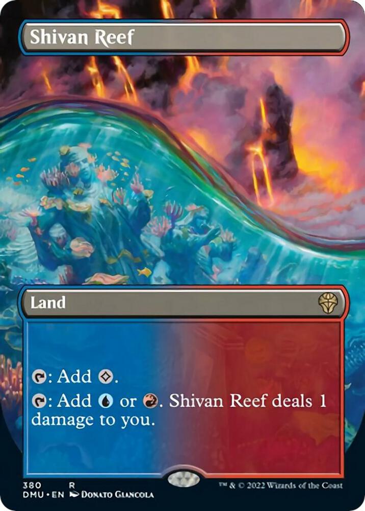 Shivan Reef Borderless 380 (Dominaria United)  - Foil | Good Games Adelaide SA