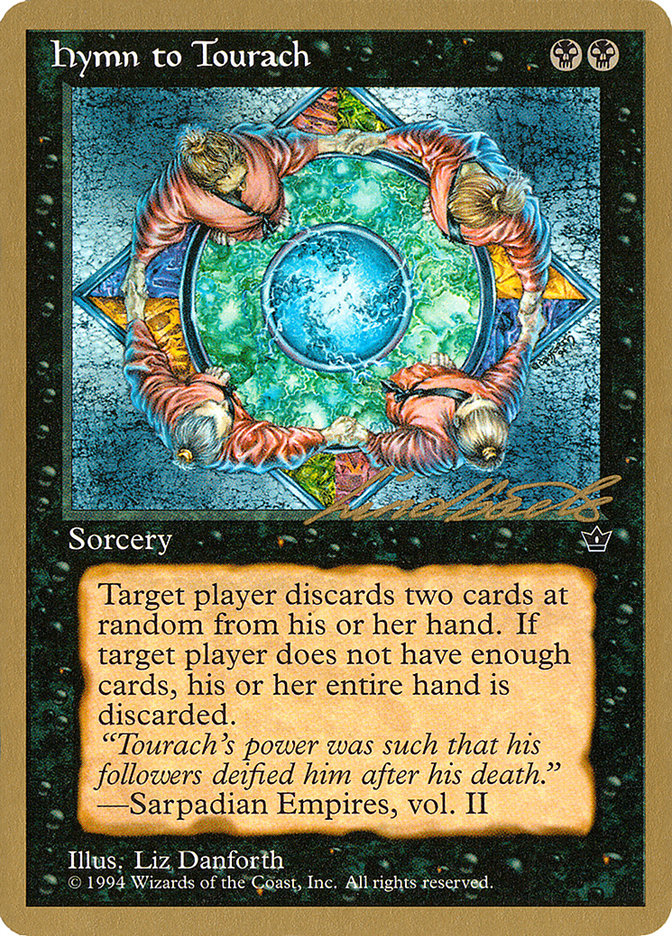 Hymn to Tourach (Circle) (Leon Lindback) [Pro Tour Collector Set] | Good Games Adelaide SA