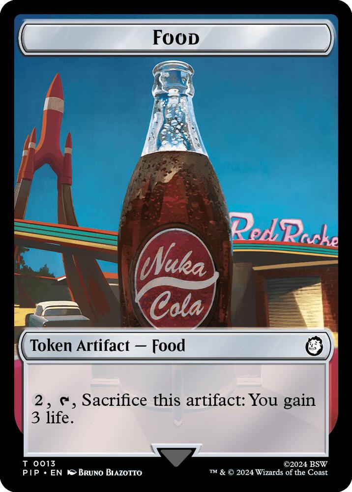 Food 0013 Human Soldier Double Sided Token 13 // 3 (Universes Beyond: Fallout)  - Foil | Good Games Adelaide SA