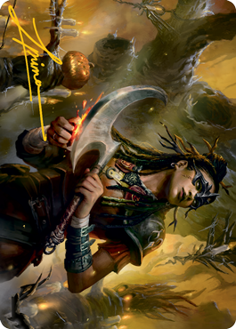 Harvesttide Sentry Art Card (Gold-Stamped Signature) [Innistrad: Midnight Hunt Art Series] | Good Games Adelaide SA