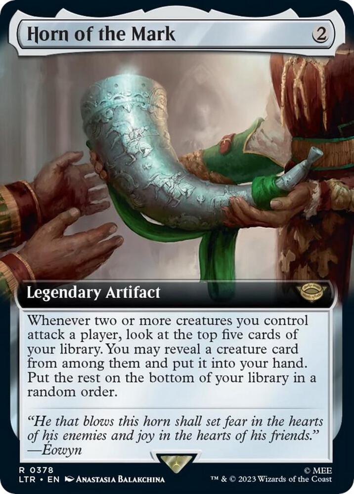 Horn of the Mark 378 (Universes Beyond: The Lord of the Rings: Tales of Middle-earth)  - Extended Art | Good Games Adelaide SA