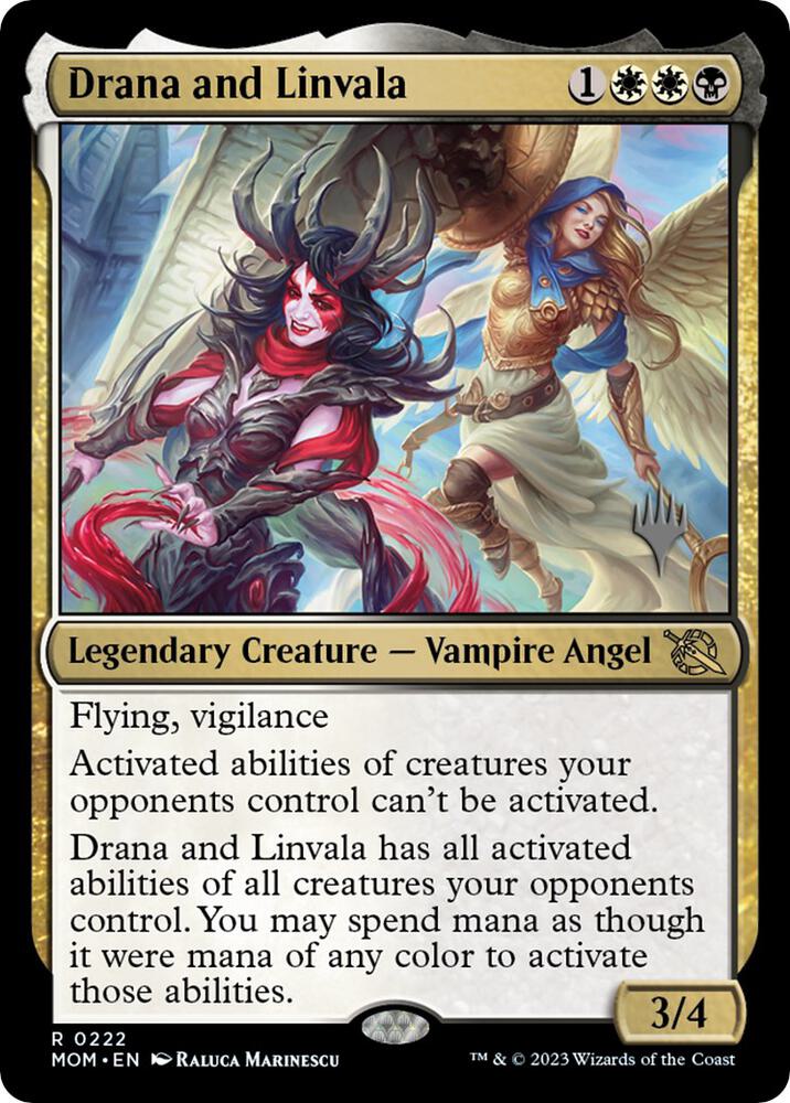 Drana and Linvala 222 (Promo Pack: March of the Machine)  - Foil | Good Games Adelaide SA
