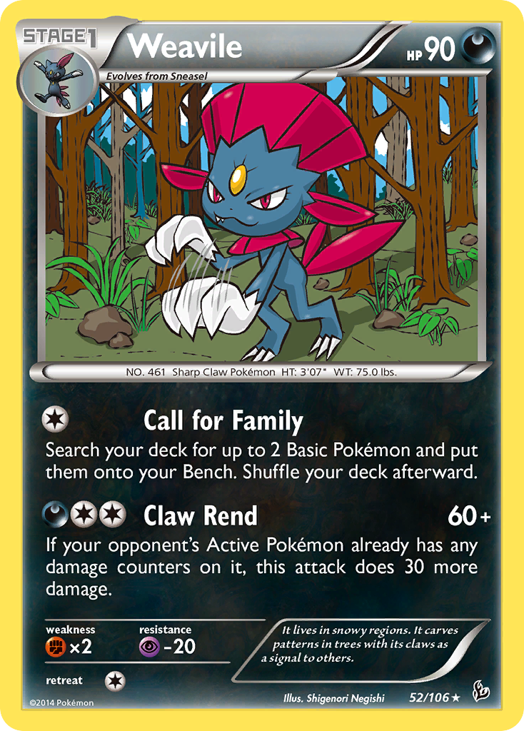 Weavile (52/106) [XY: Flashfire] | Good Games Adelaide SA