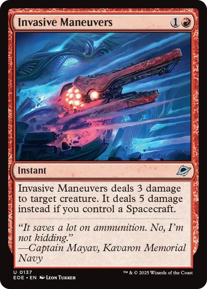 Invasive Maneuvers 137 (Edge of Eternities)  - Foil | Good Games Adelaide SA