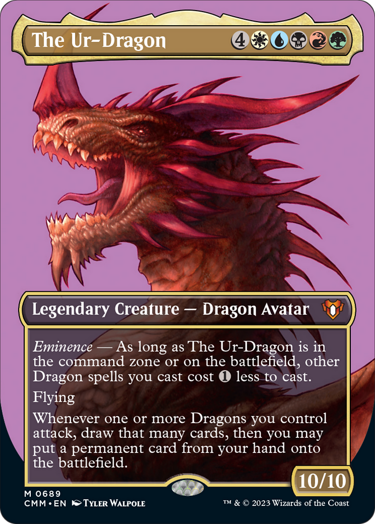 The Ur-Dragon (Borderless Alternate Art) [Commander Masters] | Good Games Adelaide SA