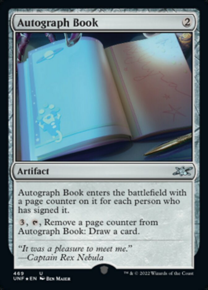 Autograph Book (Galaxy Foil) [Unfinity] | Good Games Adelaide SA