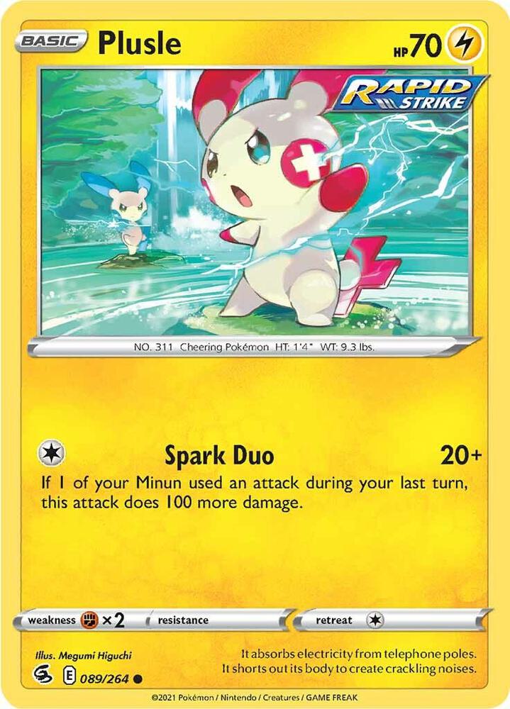 Plusle 089/264 (SWSH08: Fusion Strike)  | Good Games Adelaide SA