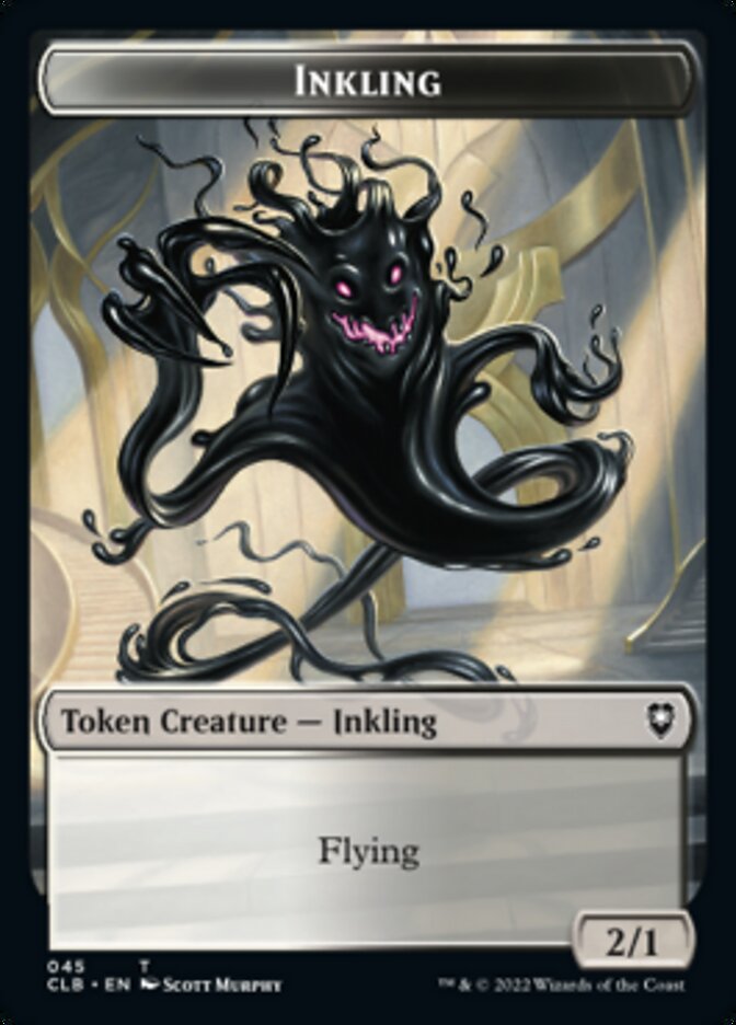 Warrior // Inkling Double-sided Token [Commander Legends: Battle for Baldur's Gate Tokens] | Good Games Adelaide SA