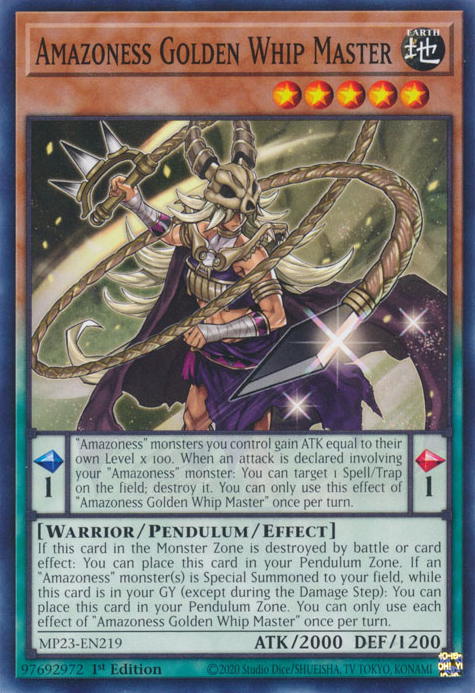 Amazoness Golden Whip Master [MP23-EN219] Common | Good Games Adelaide SA
