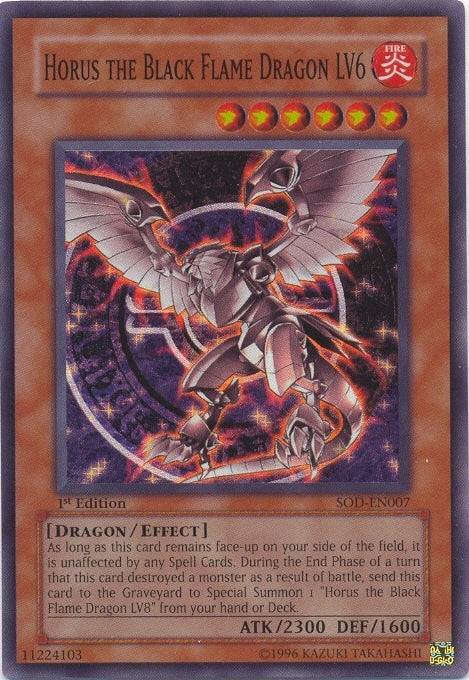 Horus the Black Flame Dragon LV6 [SOD-EN007] Super Rare | Good Games Adelaide SA