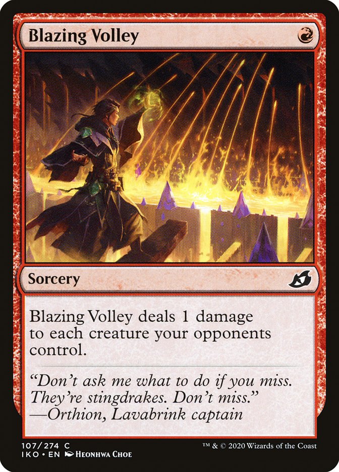 Blazing Volley [Ikoria: Lair of Behemoths] | Good Games Adelaide SA