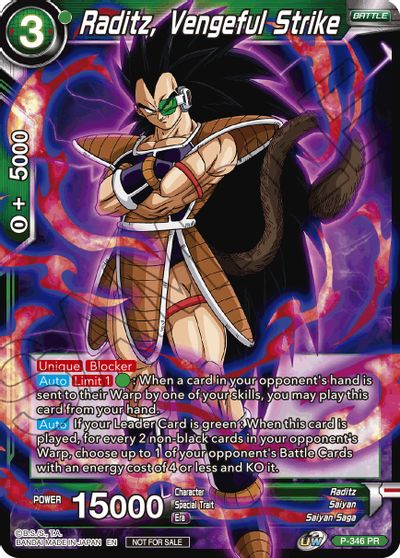Raditz, Vengeful Strike (P-346) [Tournament Promotion Cards] | Good Games Adelaide SA