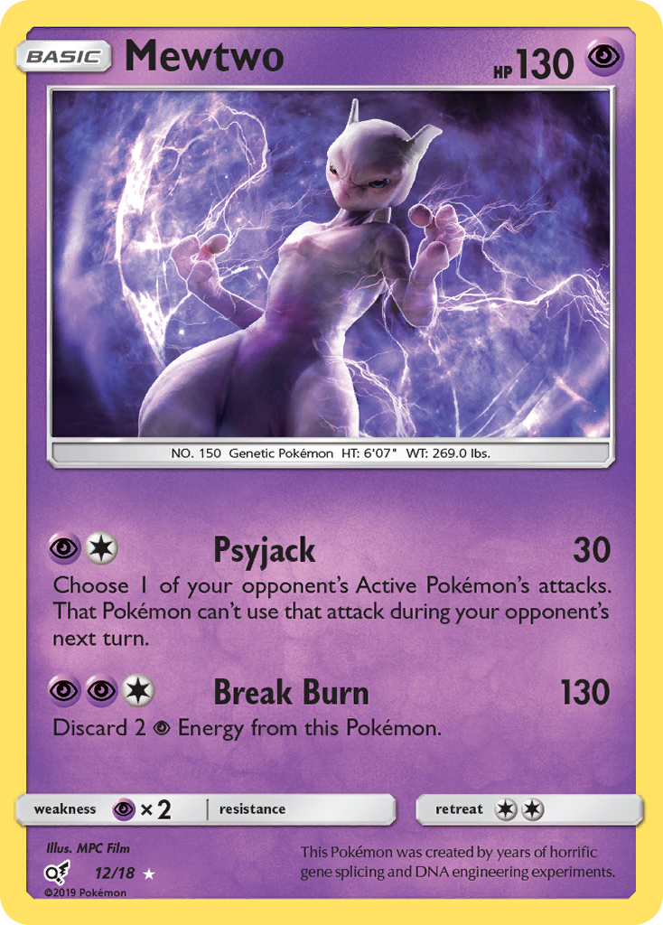 Mewtwo (12/18) [Sun & Moon: Detective Pikachu] | Good Games Adelaide SA