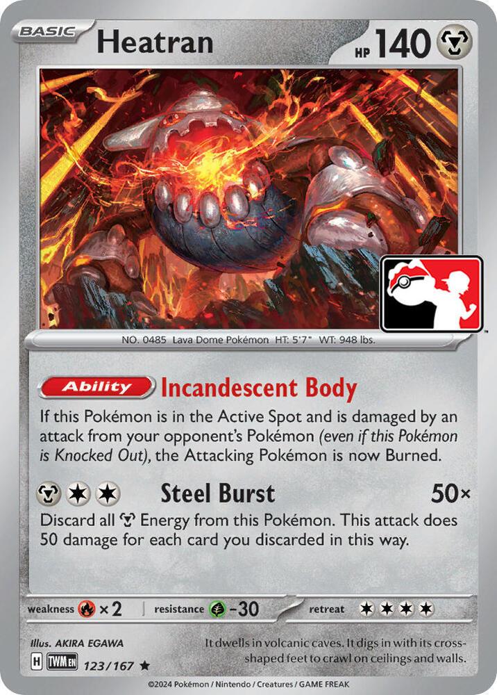 Heatran Series 6 123/167 (Prize Pack Series Cards)  - Holofoil | Good Games Adelaide SA