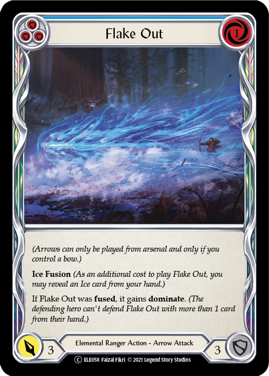 Flake Out (Blue) [U-ELE058] Unlimited Rainbow Foil | Good Games Adelaide SA