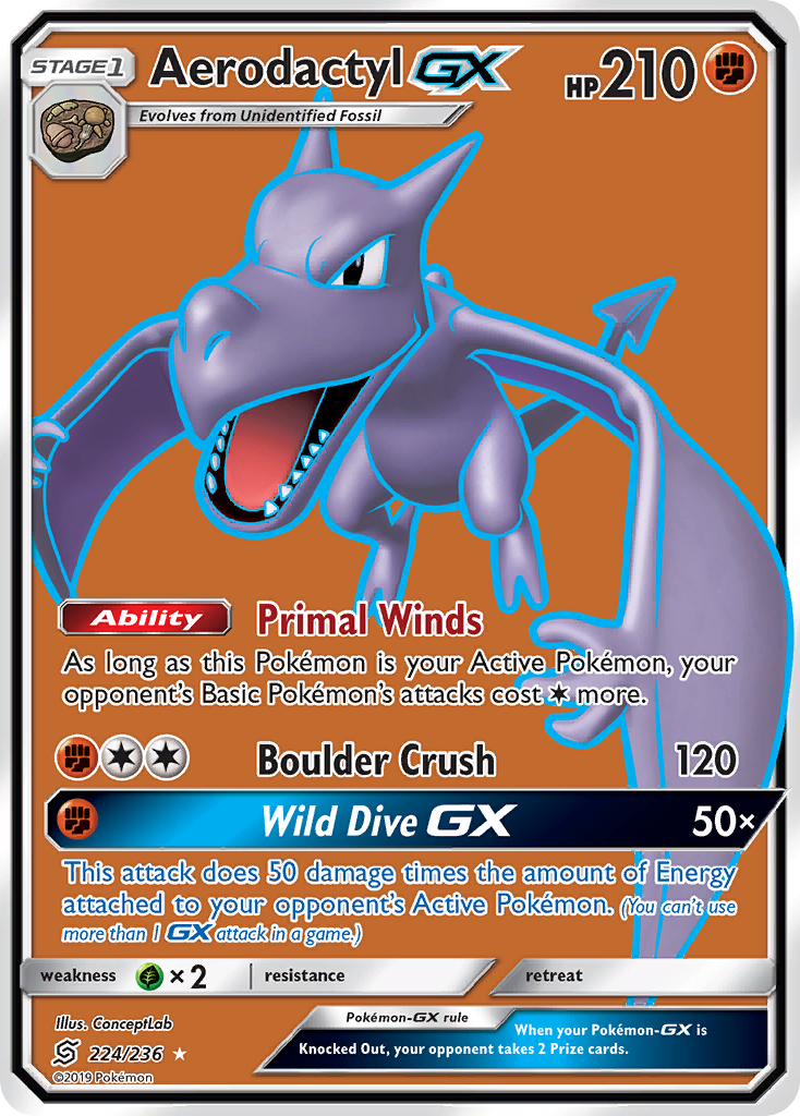 Aerodactyl GX (224/236) [Sun & Moon: Unified Minds] | Good Games Adelaide SA