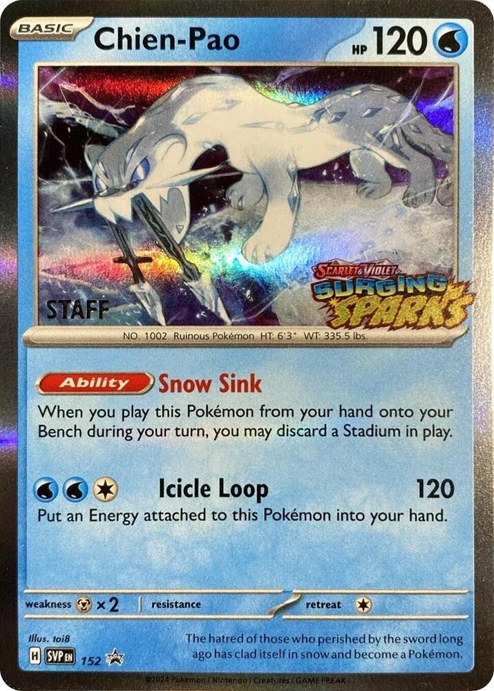 Chien-Pao Staff 152 (SV: Scarlet & Violet Promo Cards)  - Holofoil | Good Games Adelaide SA