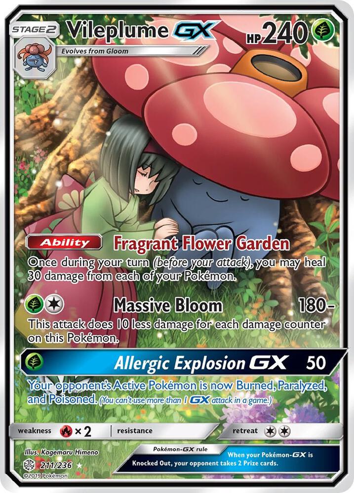 Vileplume GX Full Art 211/236 (SM - Cosmic Eclipse)  - Holofoil | Good Games Adelaide SA
