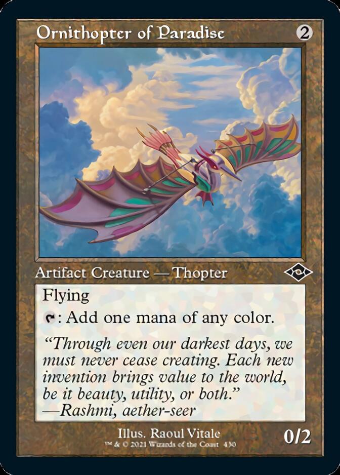Ornithopter of Paradise (Retro Etched Foil) [Modern Horizons 2] | Good Games Adelaide SA
