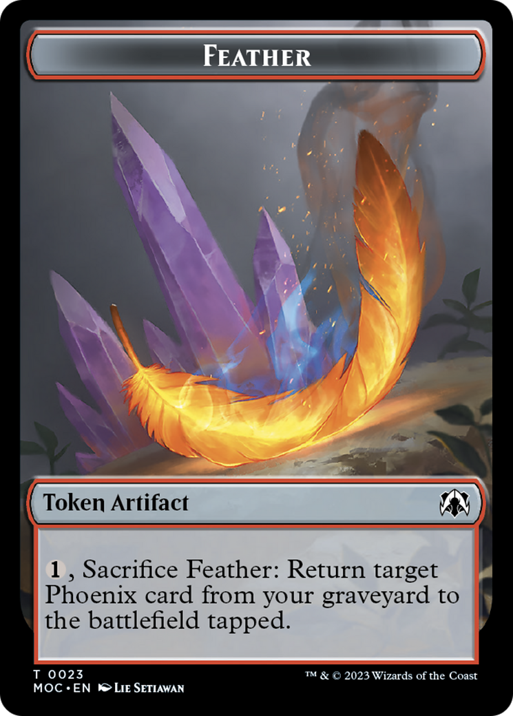 Feather // Servo Double-Sided Token [March of the Machine Commander Tokens] | Good Games Adelaide SA