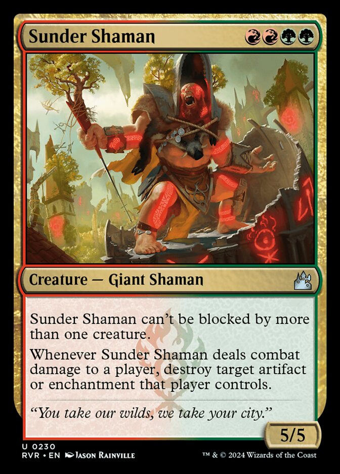 Sunder Shaman 230 (Ravnica Remastered)  - Foil | Good Games Adelaide SA