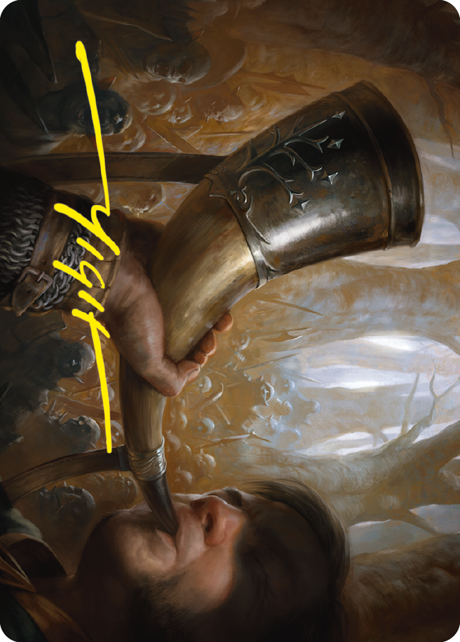 Horn of Gondor Art Card (Gold-Stamped Signature) [The Lord of the Rings: Tales of Middle-earth Art Series] | Good Games Adelaide SA