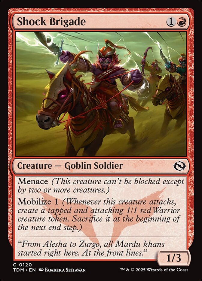 Shock Brigade 120 (Tarkir: Dragonstorm)  - Foil | Good Games Adelaide SA