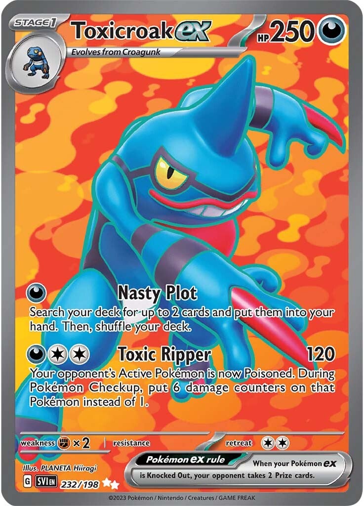 Toxicroak ex (232/198) [Scarlet & Violet: Base Set] | Good Games Adelaide SA